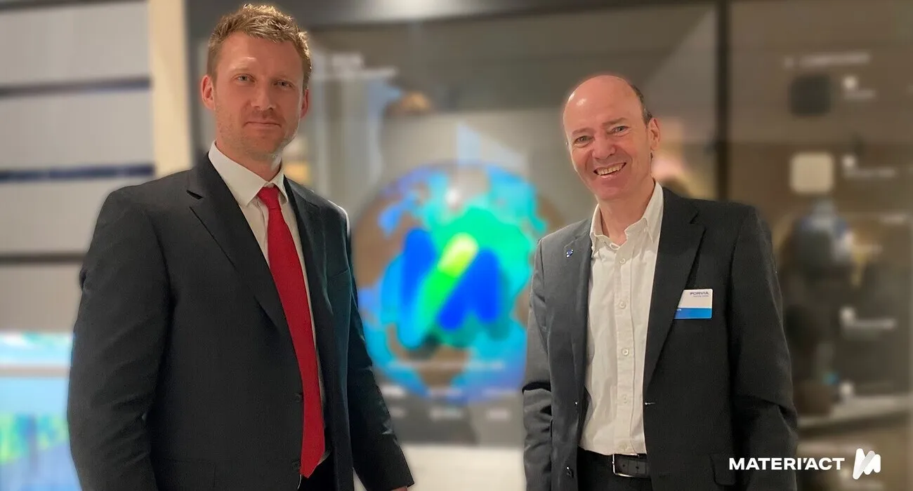 Wojtek Zarzycki -CEO of PCR Recycling- and Rémi Daudin - President of MATERI'ACT